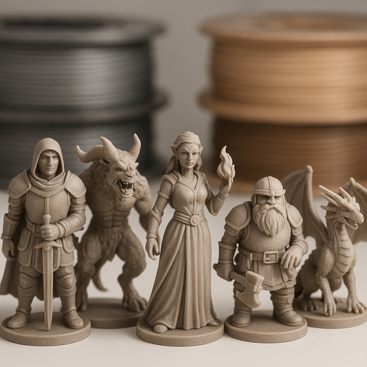 high-detail PLA miniatures printed with Forgely filament