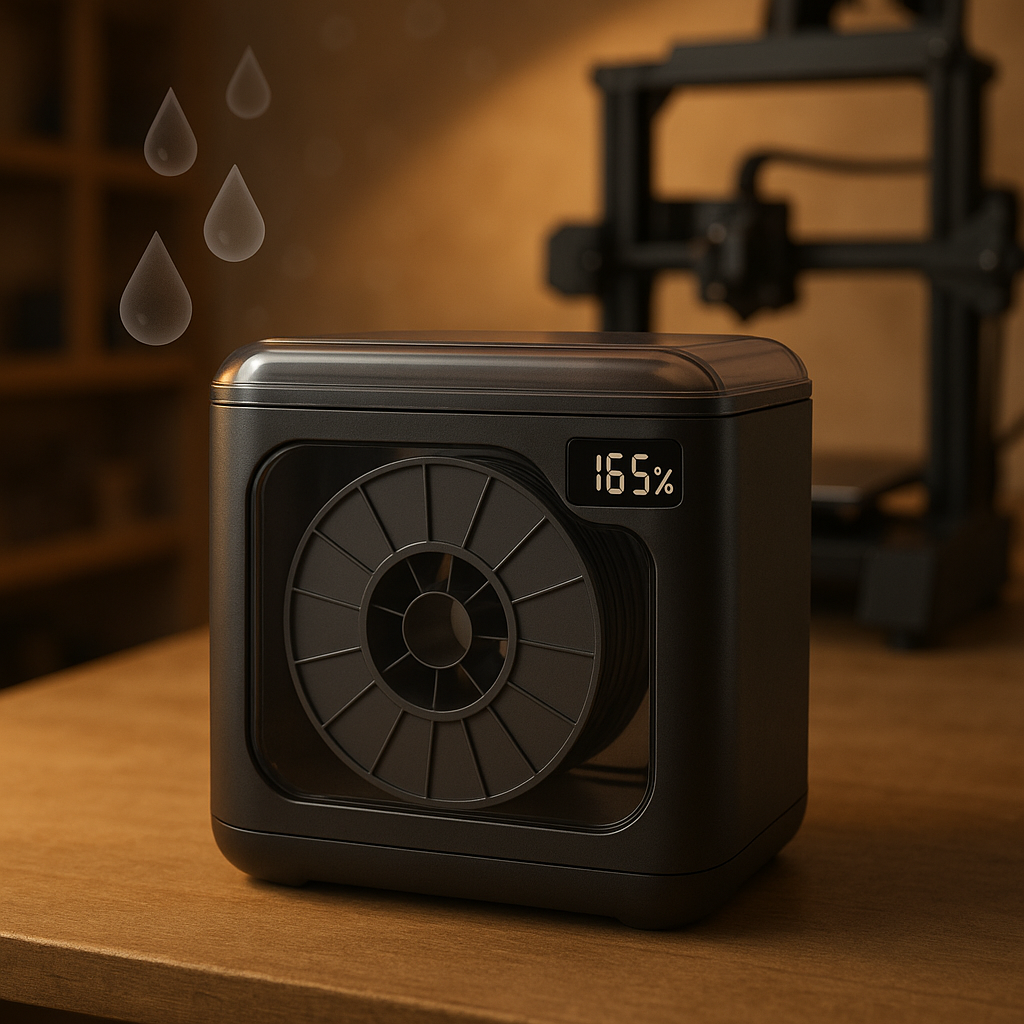 filament drying box with humidity meter — Forgely drying benefits