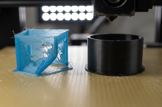 3D print popping off build plate vs properly adhered print