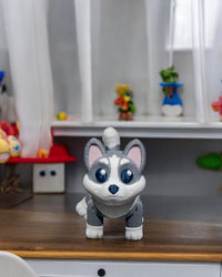 Adorable Husky Sled Dog Keychain - Custom Colors Available, High-Quality 3D Printed Accessory