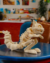 Creepy Articulating Squirrel Skeleton - 8 cm 3D Printed Model, Custom Colors Available