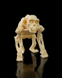 3D Printed Skeleton Chimp - Highly Detailed 12cm Plastic Model, Customizable Color Options