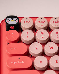 Angry Penguin Keycap – 3D Printed Custom Keyboard Accessory, Detailed High-Quality Plastic Keycap