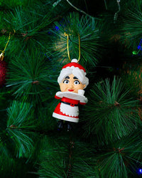 Charming Mrs. Claus Christmas Tree Ornament – 10 cm, High-Quality 3D Printed Decoration