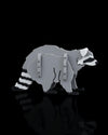 3D Printed Racoon Kit Card Model - Customizable Colors - Cute & Compact Collectible