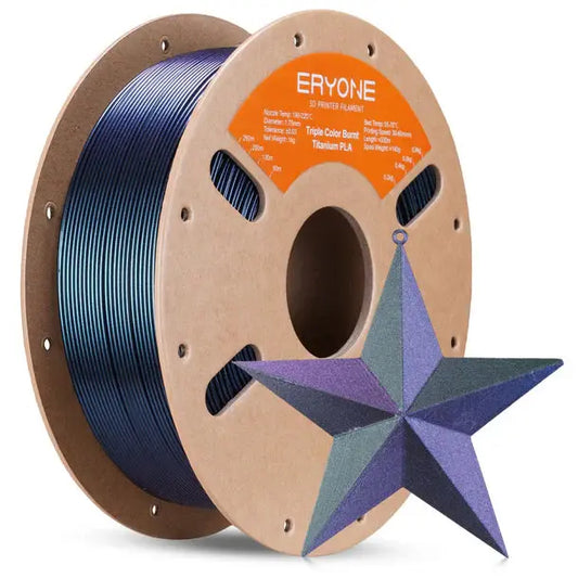 Burnt Titanium PLA Blue/Green/Rose Red Burnt Titanium PLA ERYONE PLA Burnt Titanium 3D Printer Filament 1.75mm, Dimensional Accuracy +/- 0.05 mm 1kg (2.2LBS)/Spool